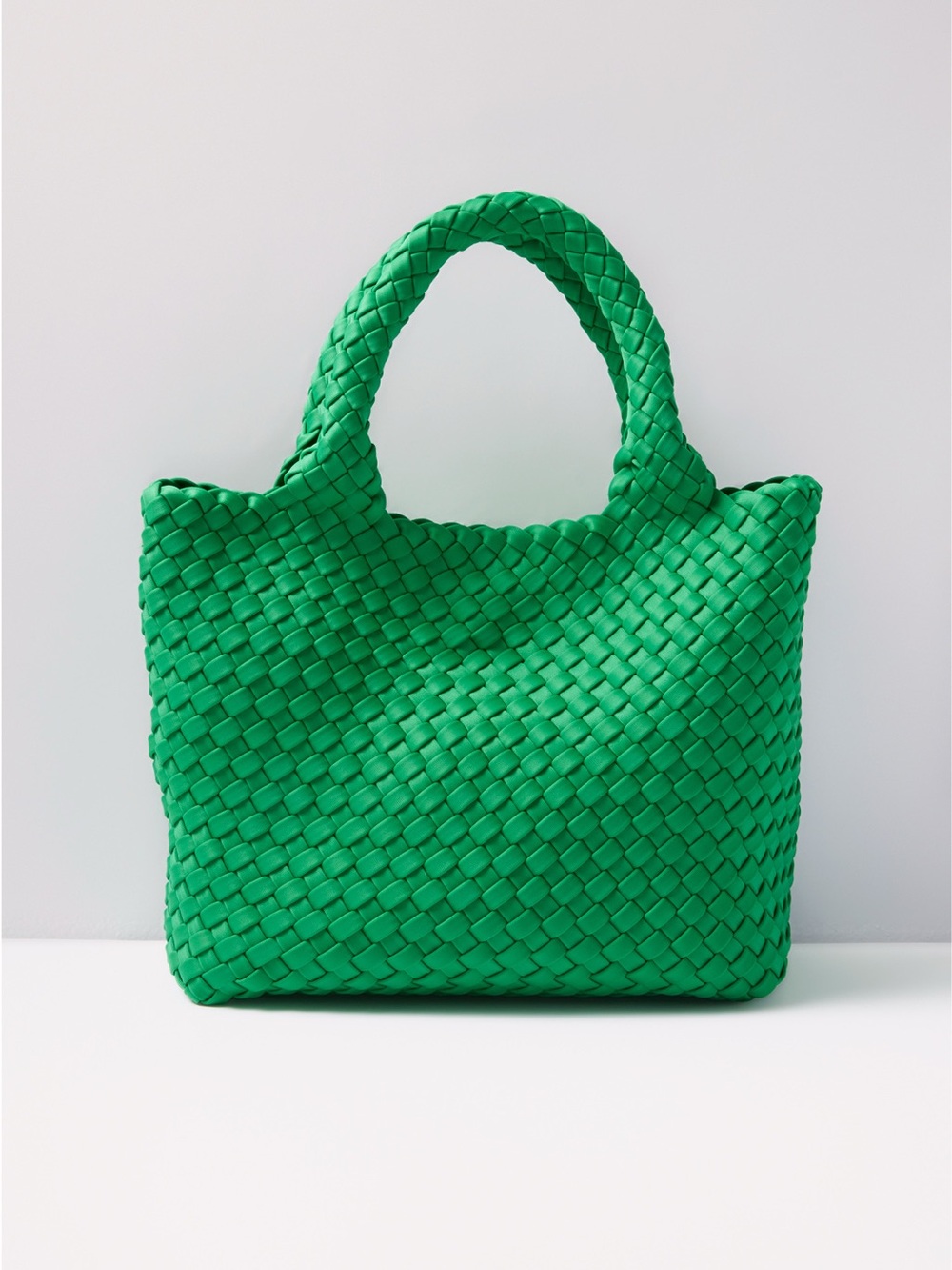 Sol and Selene - Woven Crossbody Tote Bag (Kelly Green)